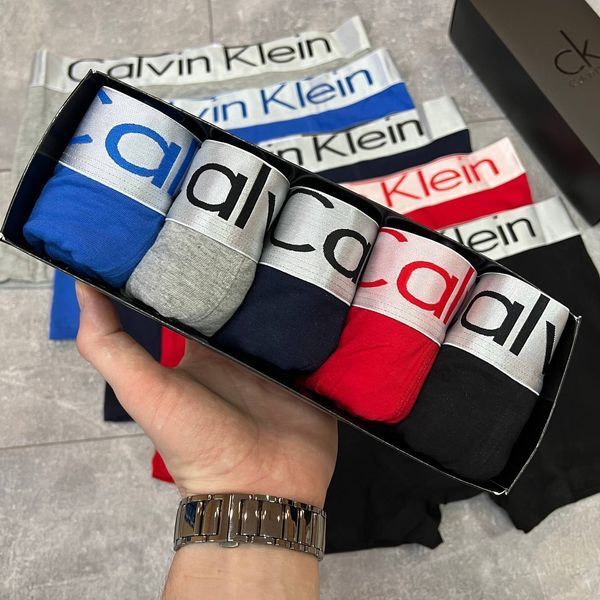 Мужские трусы набор 5 шт Calvin Klein в подарочном боксе, Размер XL, 02056 02056 фото