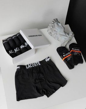 Труси чоловічі боксери Lacoste 4 шт. + 6 пар термошкарпеток Columbia в боксі, 177-S 177 фото