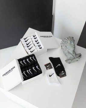 Чоловічі шкарпетки Nike FitDRY White 12 пар в боксі, Розмір 41-45 025 фото