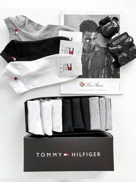 Набір чоловічих шкарпеток 9 пар Tommy Hilfiger у подарунковому боксі, Розмір 41, 027 027 фото