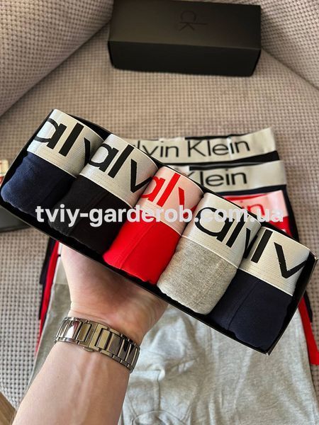 Набор мужских трусов Calvin Klein в брендированном боксе (5шт), Размер XL, 0561 0561 фото