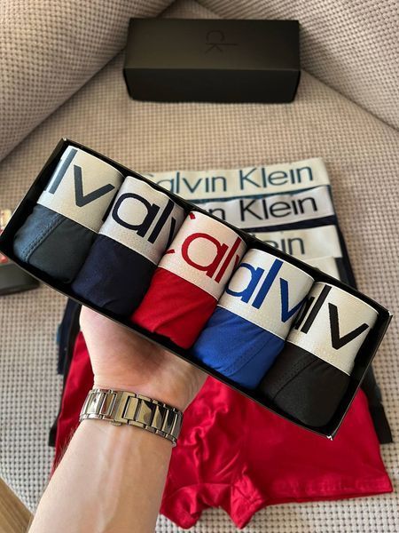 Мужские трусы набор 5 шт Calvin Klein в подарочном боксе, Размер XL, 02060 02060 фото