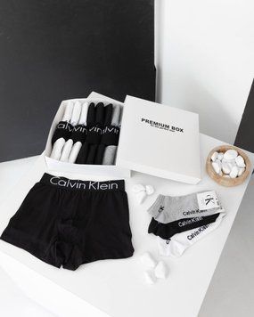 Комплект 5 штук білизни + 18 пар шкарпеток Calvin Klein в боксі, 014-45-M 014 фото