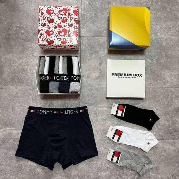Комплект 4 штуки білизни + 8 пар шкарпеток Tommy Hilfiger в боксі, 054-41-S 054 фото