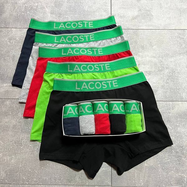 Чоловічі труси набір 5 шт Lacoste в подарунковому боксі, Розмір S, 0042 0042 фото