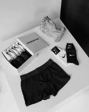 Труси чоловічі боксери Calvin Klein, набір 4 шт. + 6 пар високих шкарпеток в боксі, 172-S 172 фото