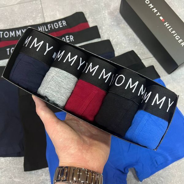 Чоловічі труси набір 5 шт Tommy Hilfiger в подарунковому боксі, Розмір XL, 057 057 фото