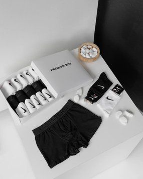 Труси чоловічі боксери Calvin Klein, набір 5 шт. + 12 пар шкарпеток в боксі, 173-S 173 фото