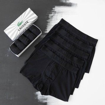 Чоловічі труси набір 5 шт Lacoste в подарунковому боксі, Розмір S, 087 087 фото