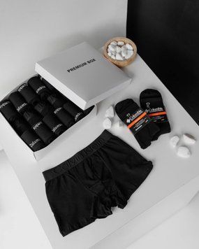 Труси чоловічі боксери Calvin Klein 5 штук + 12 пар термошкарпеток Columbia в боксі, 174-S 174 фото