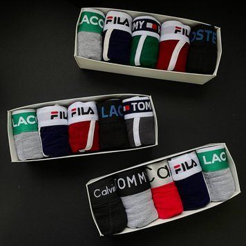 Чоловічі труси набір 5 шт Multi Brand в подарунковому боксі, Розмір S, 029 029 фото