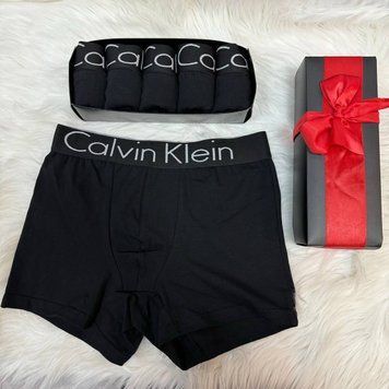 Мужские трусы набор 5 шт. Calvin Klein в подарочном боксе, размер S 2807 фото