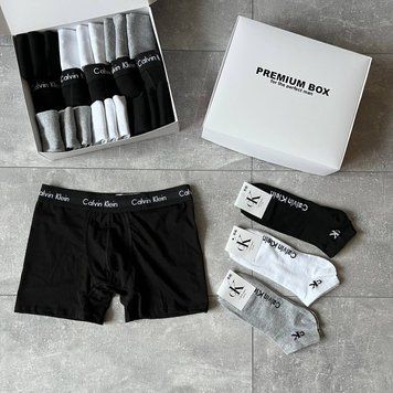 Комплект 5 штук белья + 18 пар носков Calvin Klein в боксе, 013-41-S 013 фото