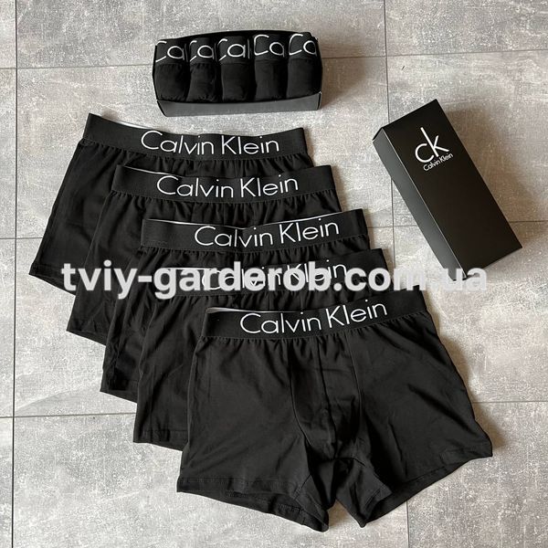 Чоловічі труси набір 5 шт Calvin Klein в подарунковому боксі, Розмір S, 004 004 фото