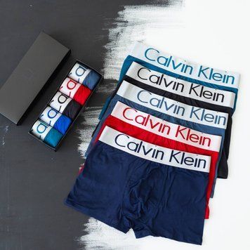 Чоловічі труси набір 5 шт Calvin Klein в подарунковому боксі, Розмір 4XL, 060 060 фото