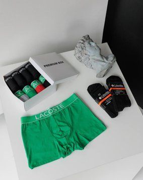 Труси чоловічі боксери Lacoste 4 шт. + 6 пар термошкарпеток Columbia в боксі, 176-S 176 фото