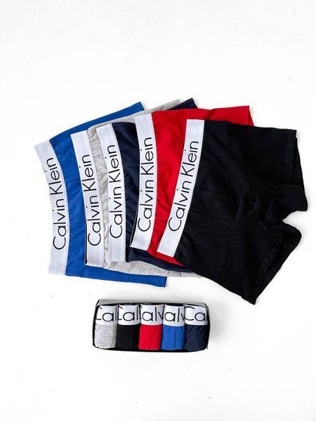 Чоловічі труси набір 5 шт Calvin Klein в подарунковому боксі, Розмір S, 047 047 фото