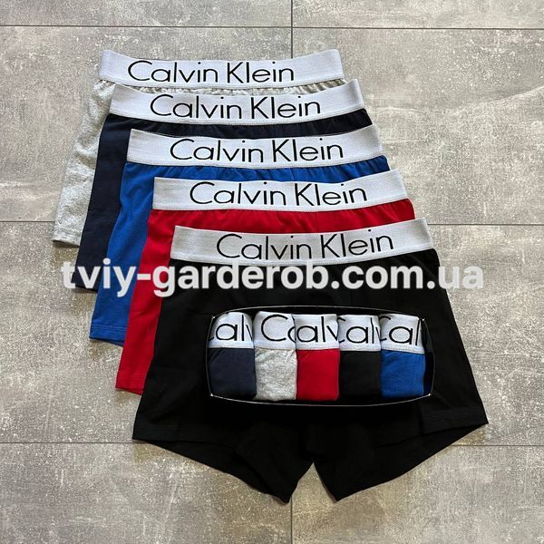 Чоловічі труси набір 5 шт Calvin Klein в подарунковому боксі, Розмір S, 047 047 фото