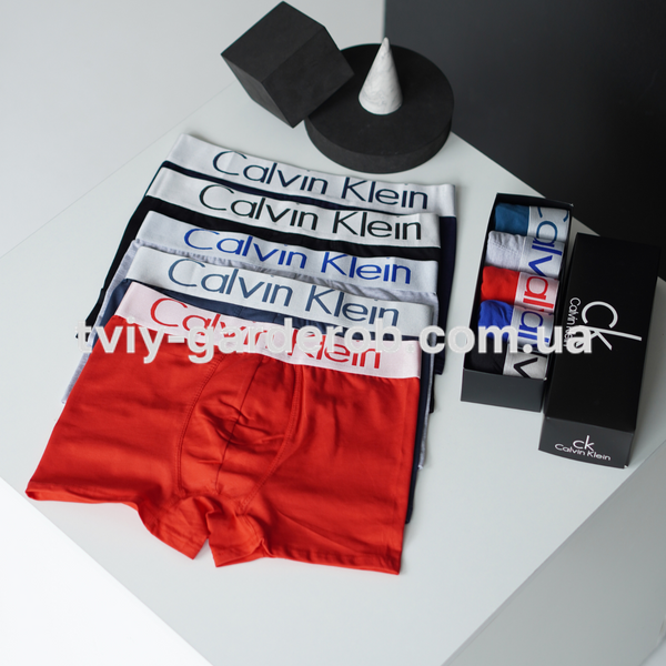 Чоловічі труси набір 5 шт Calvin Klein в подарунковому боксі, Розмір XL, 056-1 056-1 фото